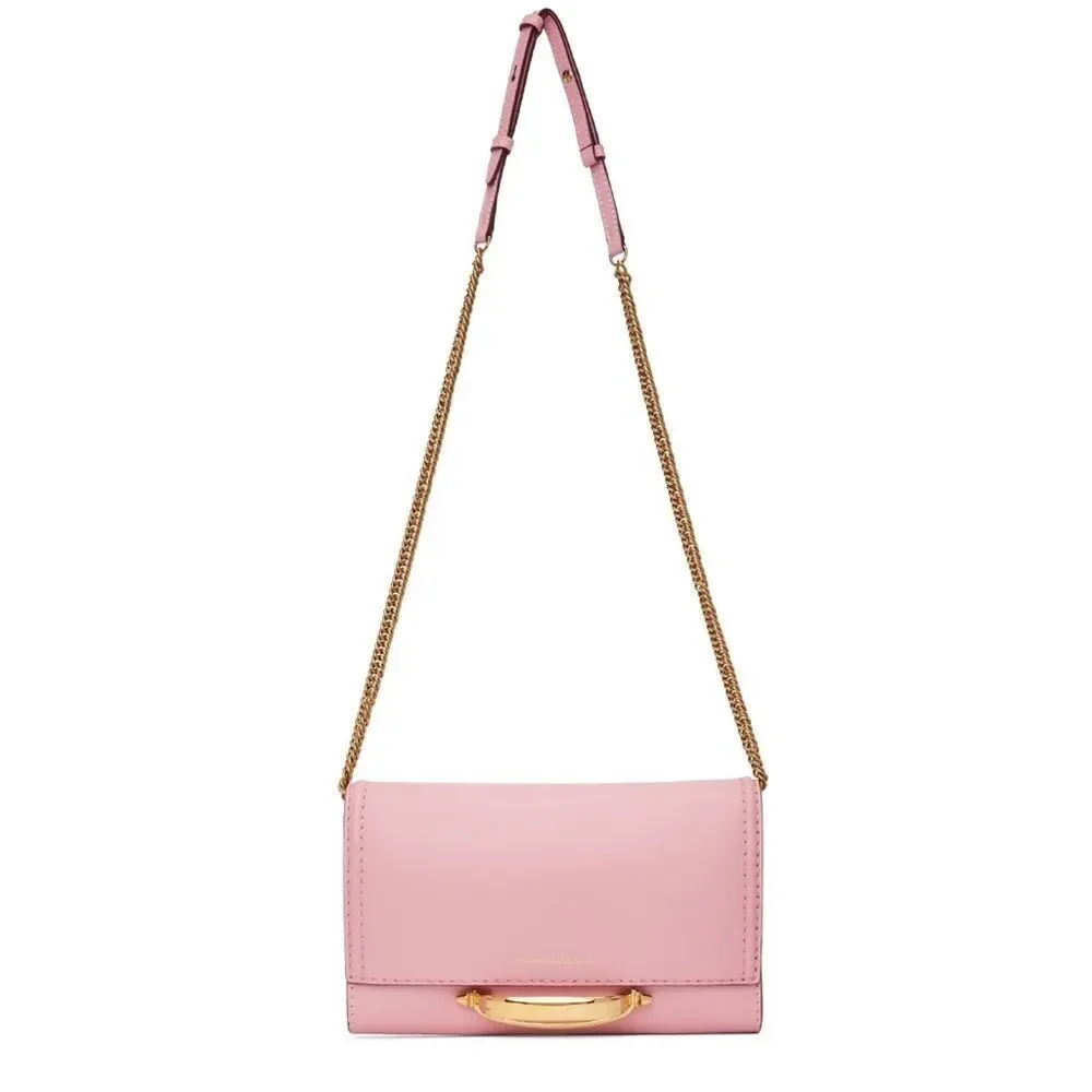 Alexander McQueen Clutch Shoulder Bag - Barbie Pink - Handbag - Designer - Gold - Picture 2 of 14